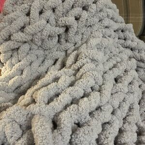 Handmade chunky knit blanket